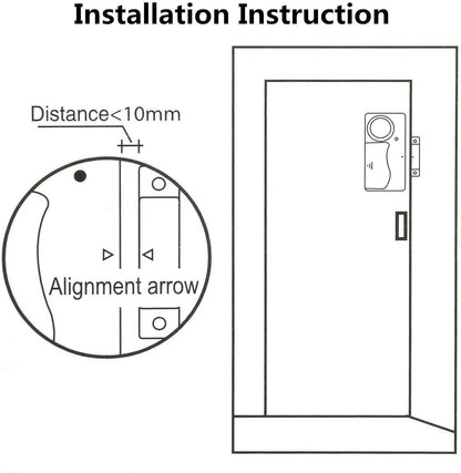 Door Closing Bell Reminder Burglar Alarm Household