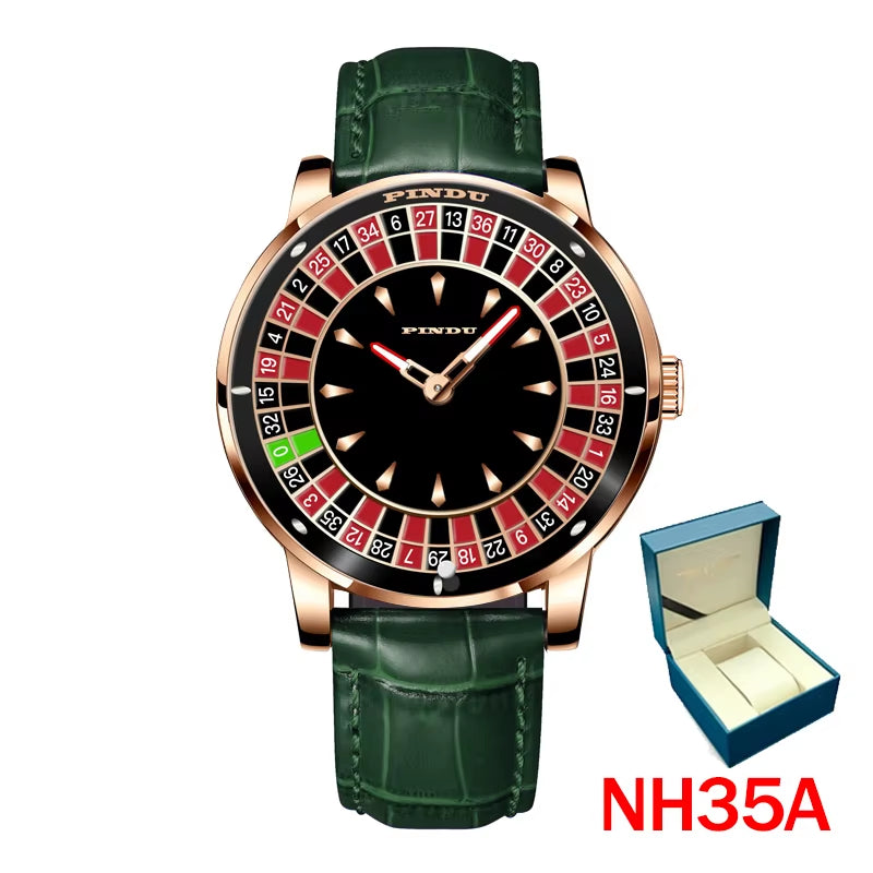 2024 New indu the Jacob & Co. Casino NH35A Automatic Watch Men Stainless Steel Waterroof Mechanical Diamond Watch Men+Gift Box